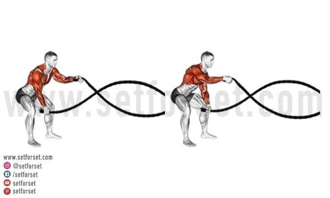 battle ropes front deltoids