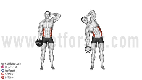 dumbbell oblique exercises