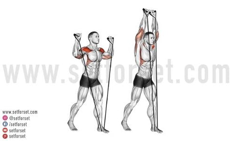 resistance band front delt exercises