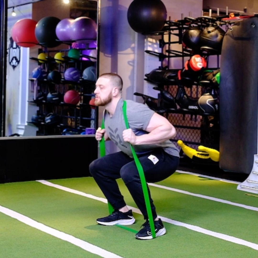 Resistance band exercises squats sale